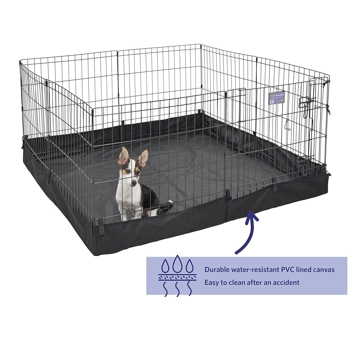 Square Exercise Pen Solid Fabric Bottom