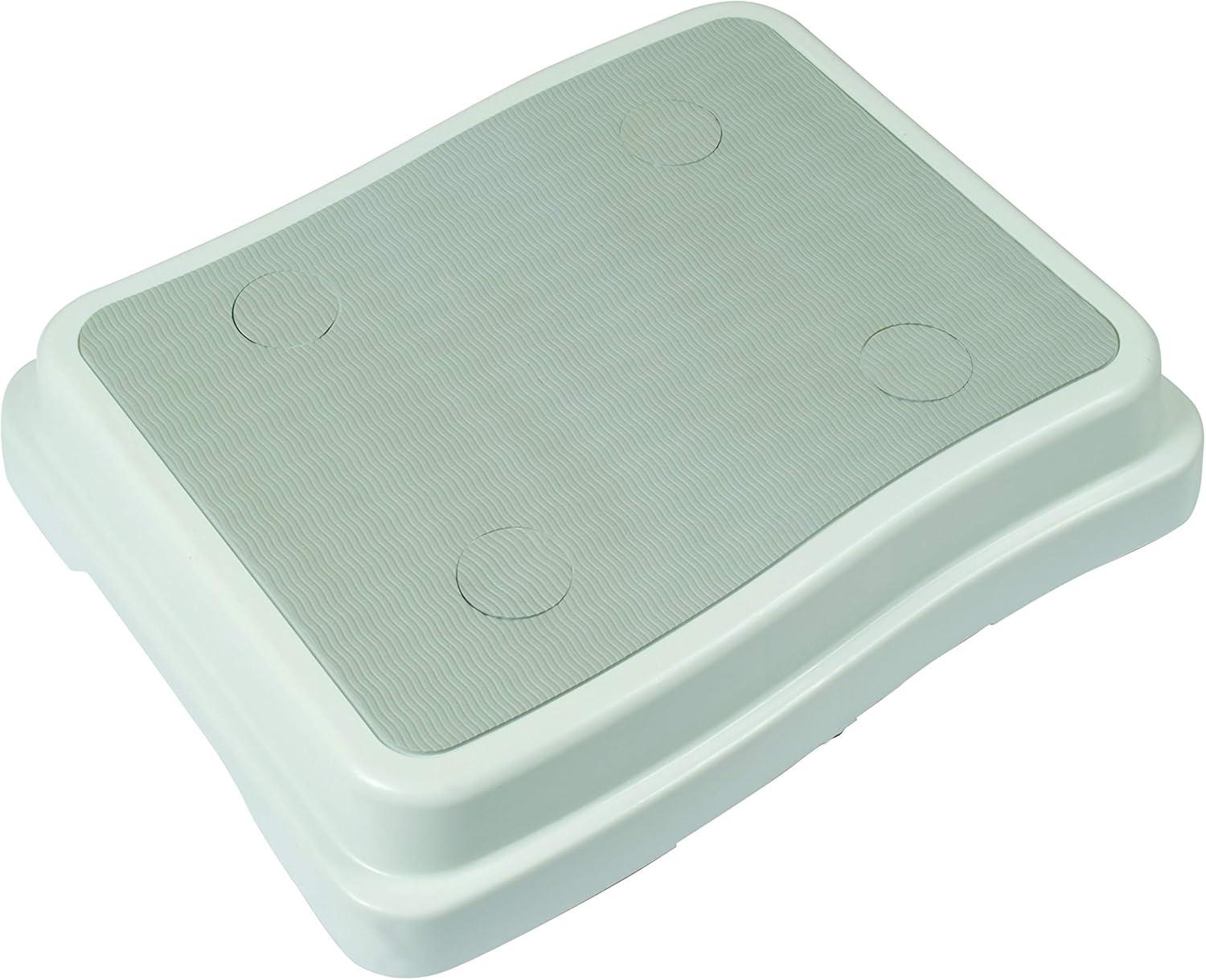 Stackable 4-Inch Bathroom Safety Step with Rubber Top