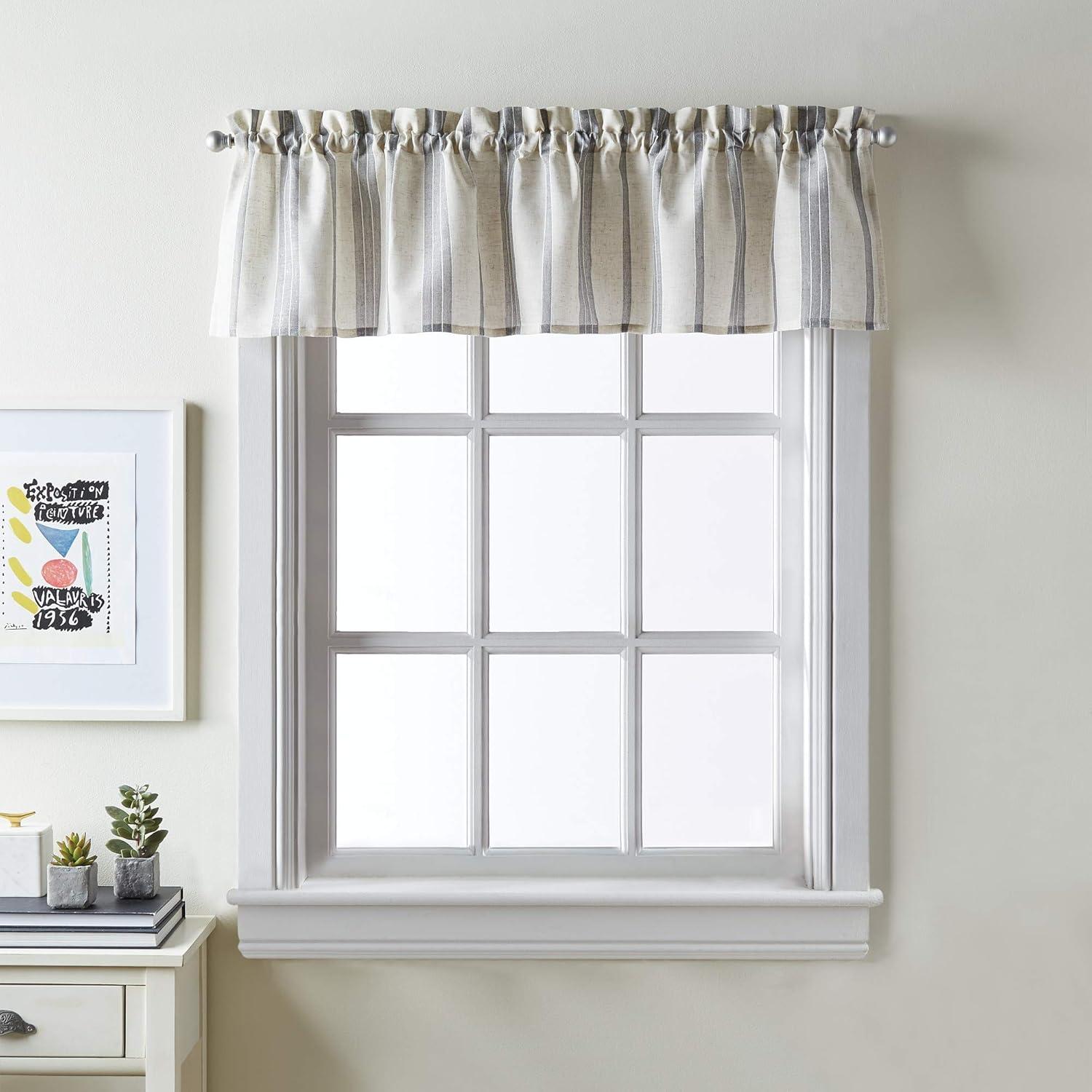 McKenzie Valance and Tier Pair Curtain Collection 14 in. Valance