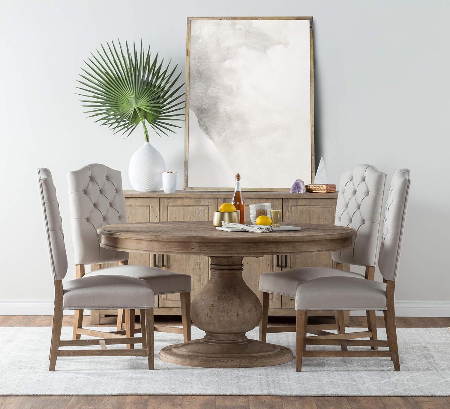 Dadeville Pine Round Solid Wood Dining Table