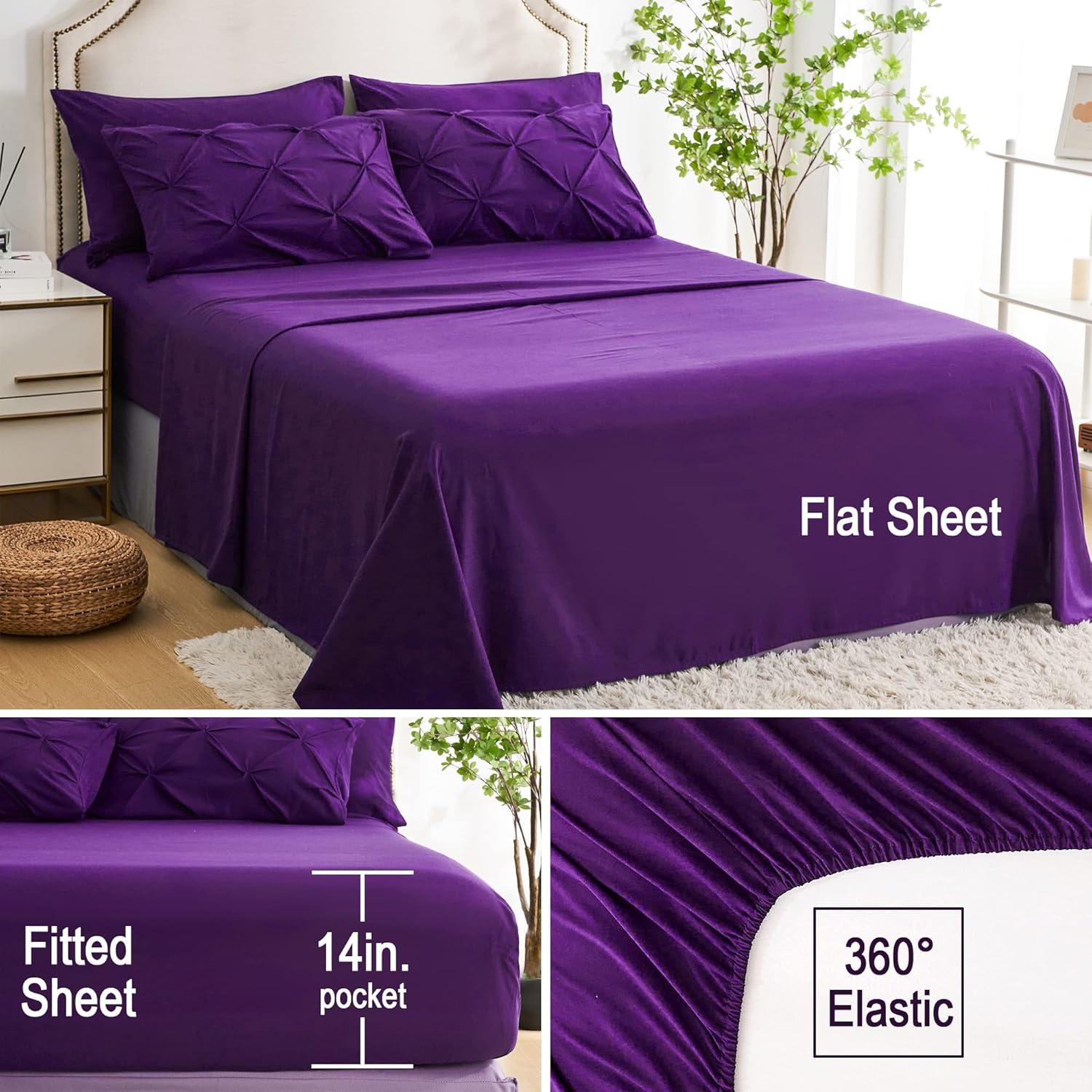 Comforter Set Purple - 7 Piece - King