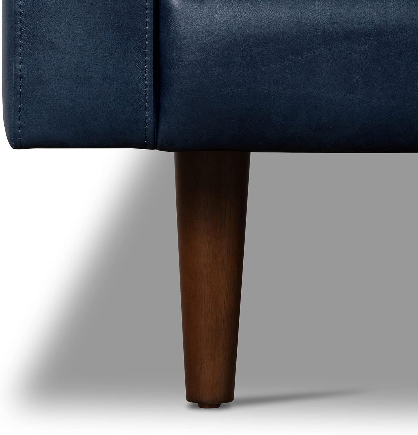 Athan Full-Grain Italian Genuine Leather Bench