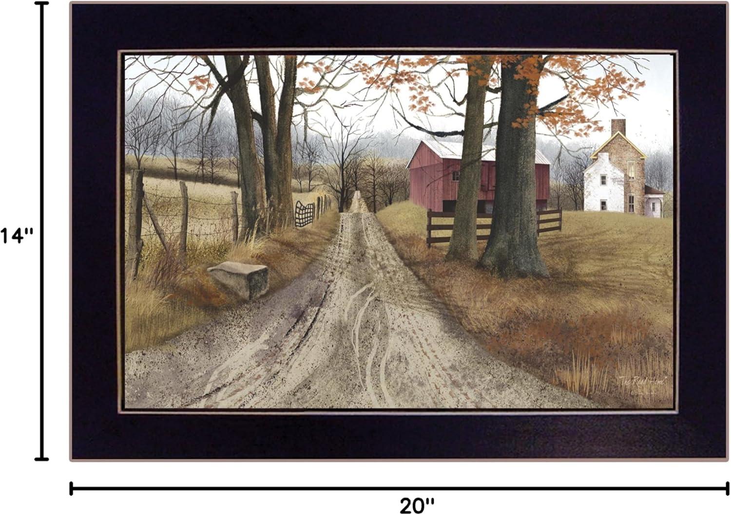 Trendy Decor 4U "The Road Home" by Billy Jacobs, Ready to Hang Framed Print, Black Frame