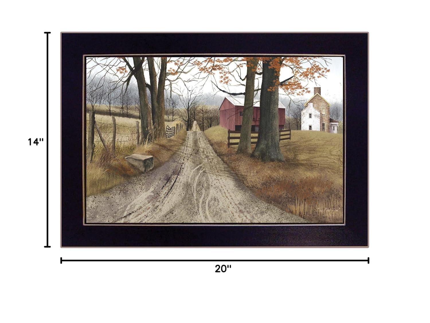 Trendy Decor 4U "The Road Home" by Billy Jacobs, Ready to Hang Framed Print, Black Frame