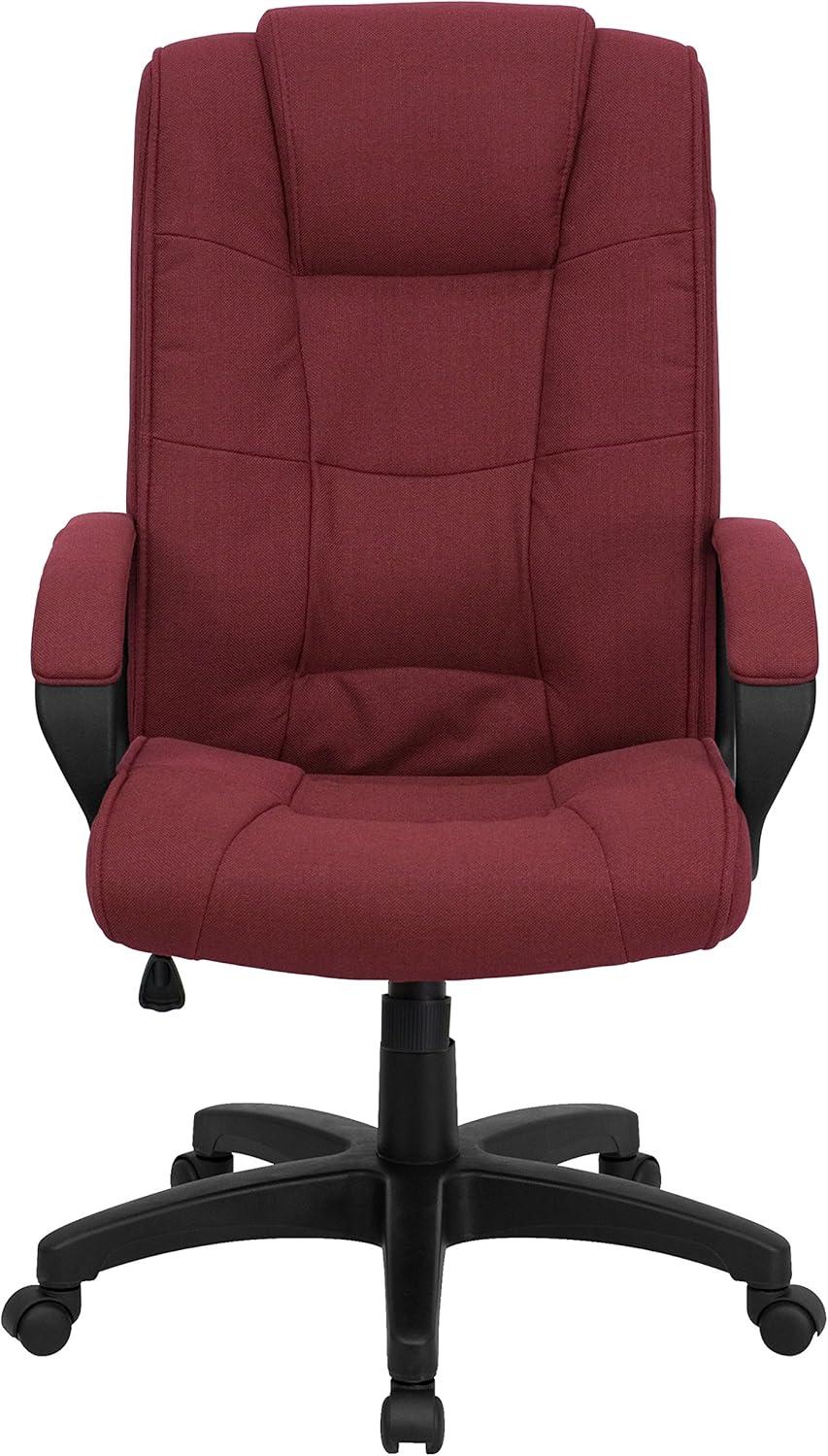 Flash Furniture High Back Multi-Line Stitch Upholstered Executive Swivel Office Chair with Arms