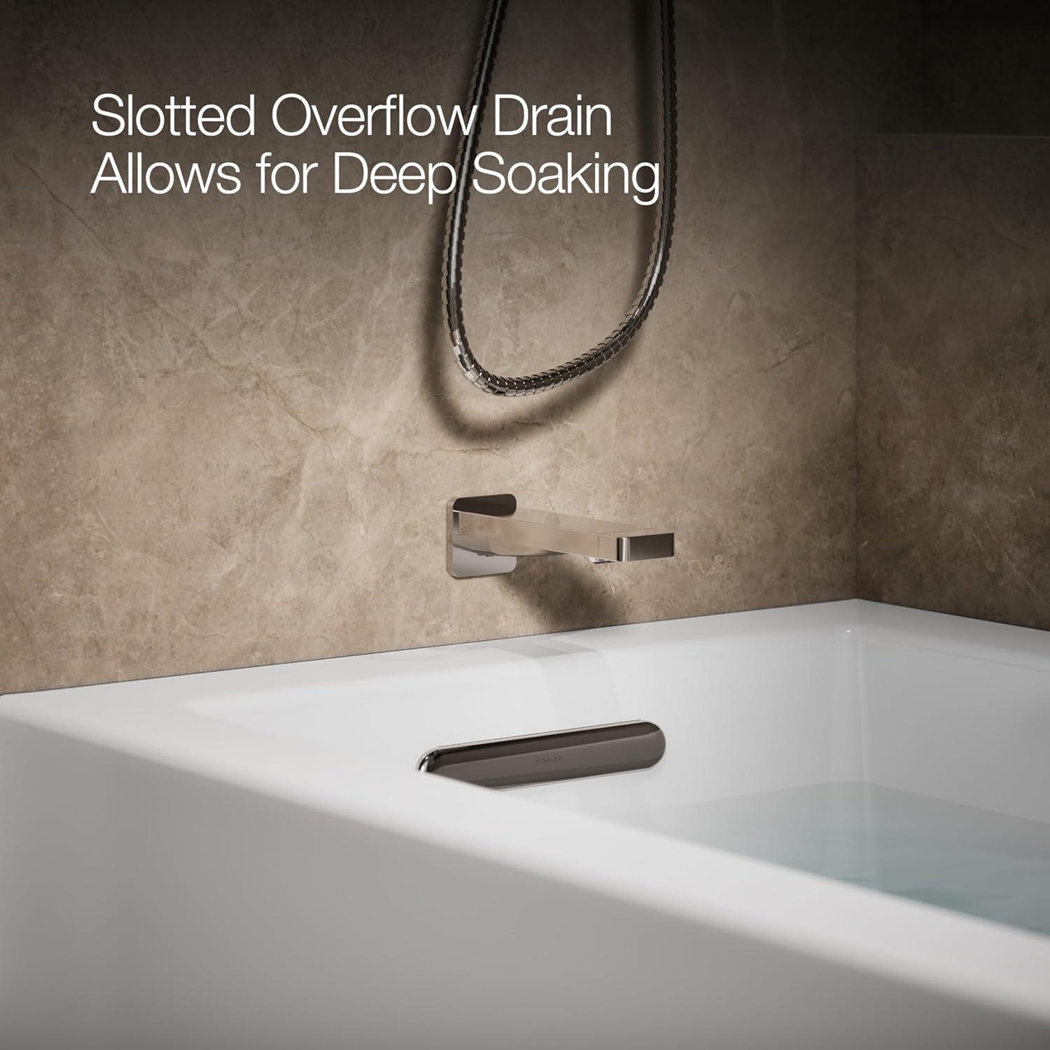 Underscore 60" x 32" Rectangular Alcove Soaking Bathtub with Integral Apron