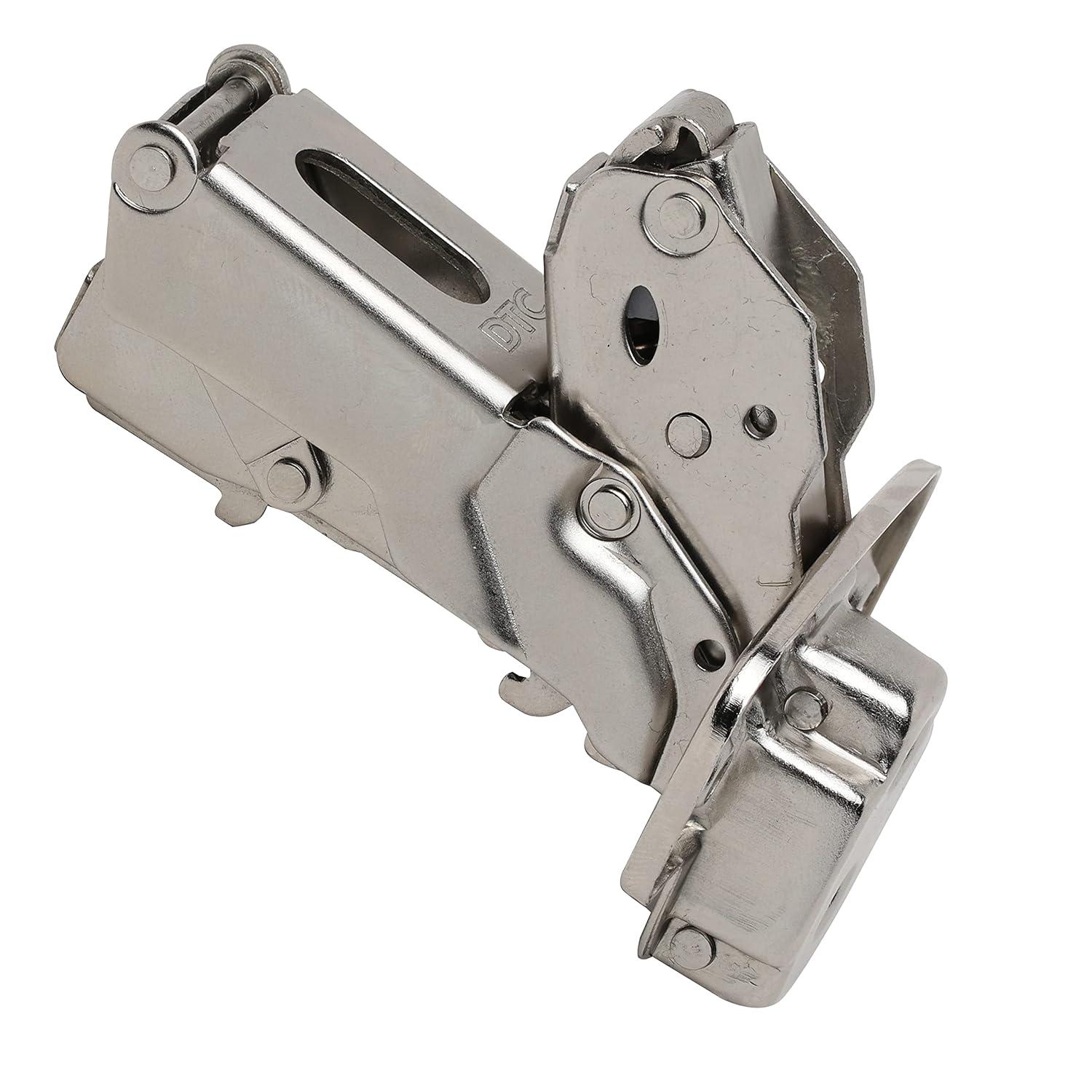 DTC Bi-Fold Corner, Lazy Susan Self Closing 135-Degree Kitchen Cabinet Door Hinge, Nickel Plated