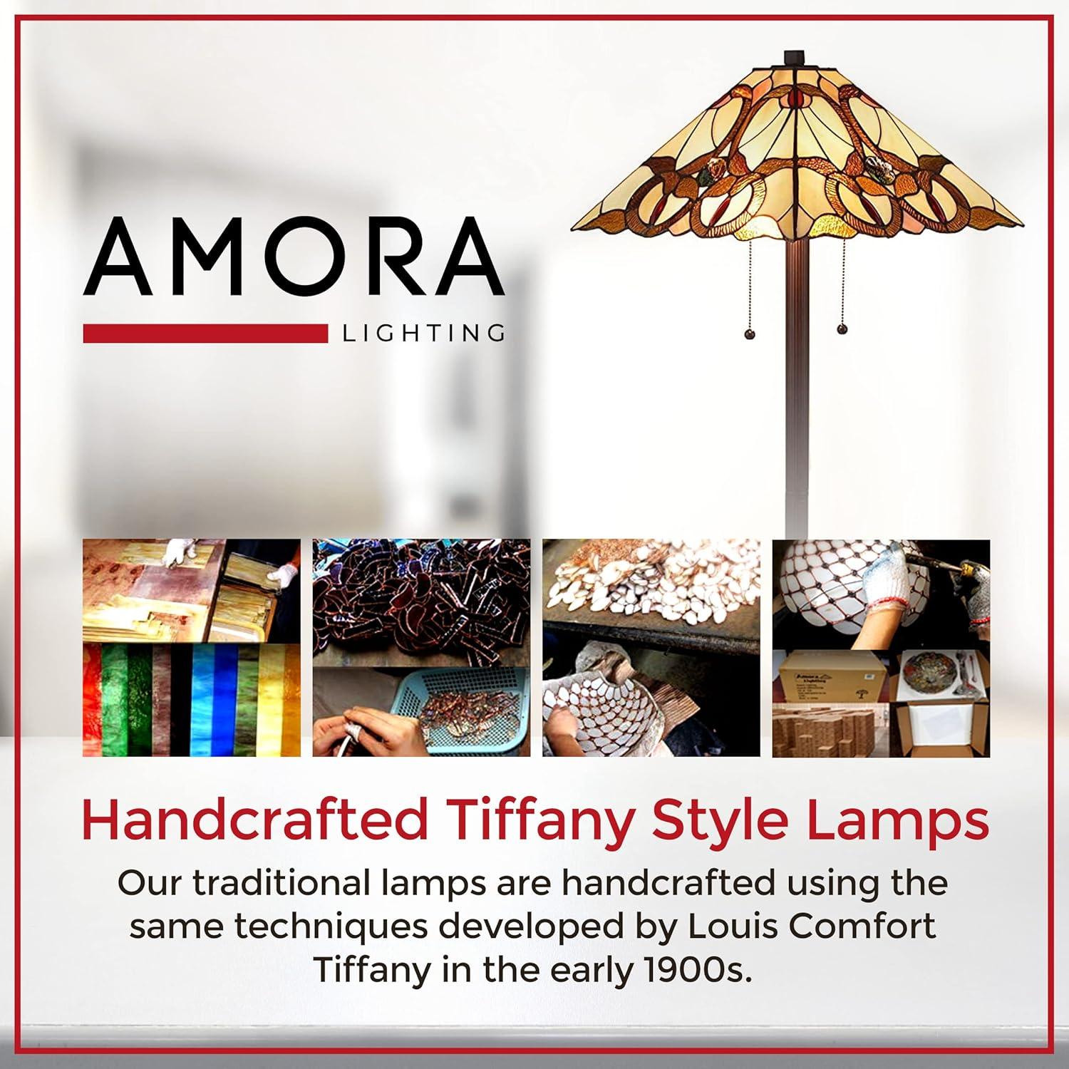 Amora Lighting  Tiffany Style Mission Floor Lamp