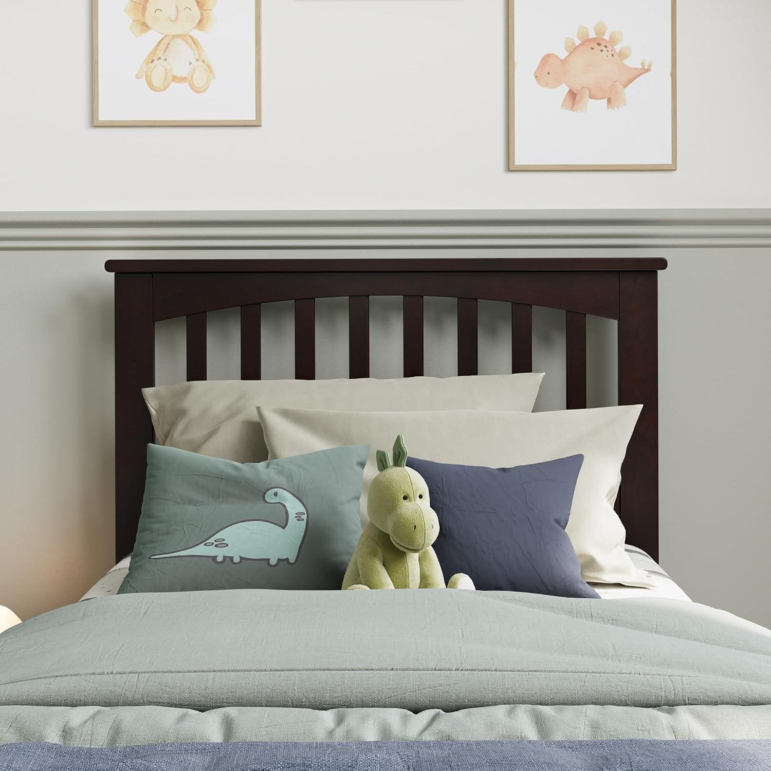 AFI Furnishings Mission Twin Headboard with Turbo Charger in Espresso