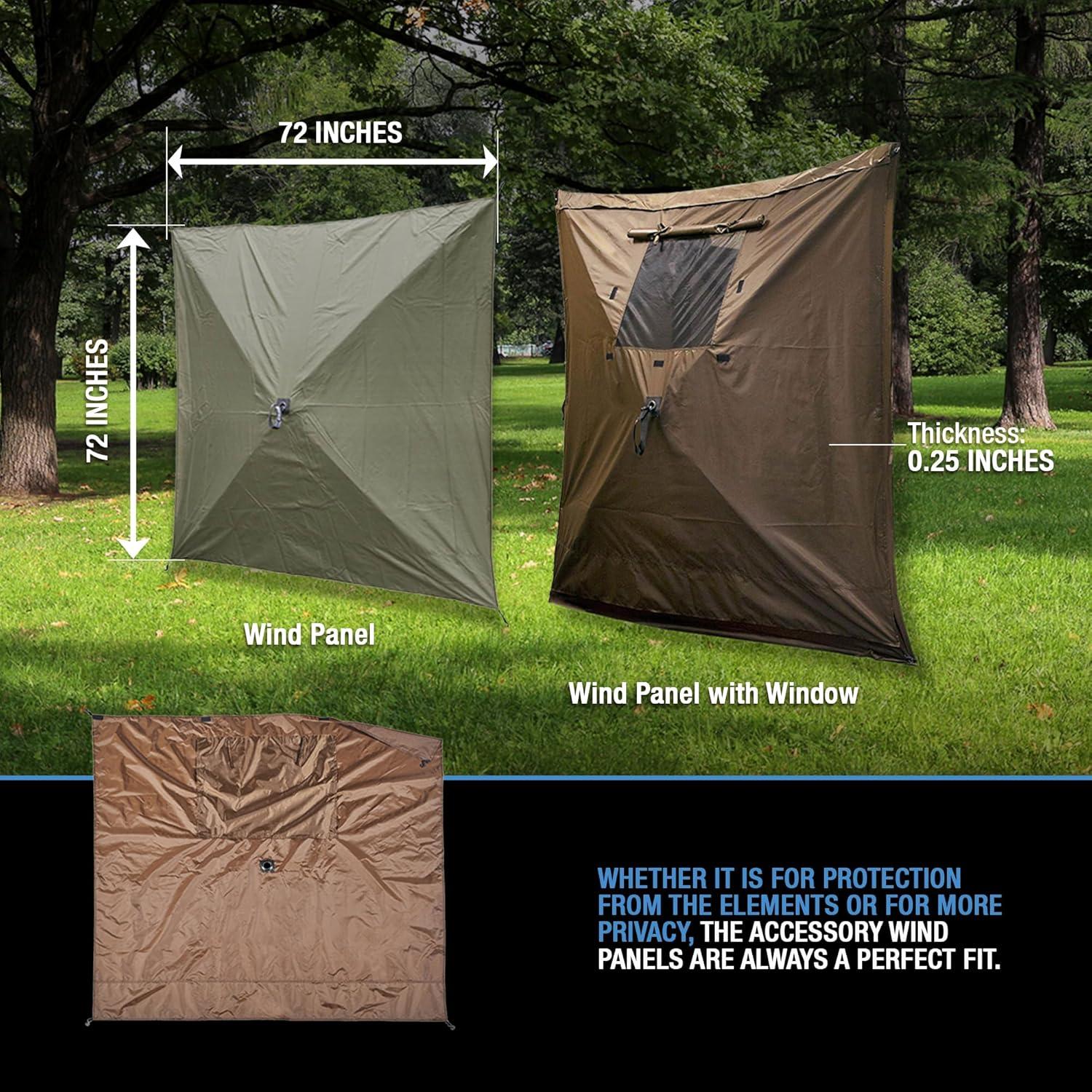 Clam Quick-Set Escape Portable Outdoor Gazebo Canopy Screen + 3 Wind Panels