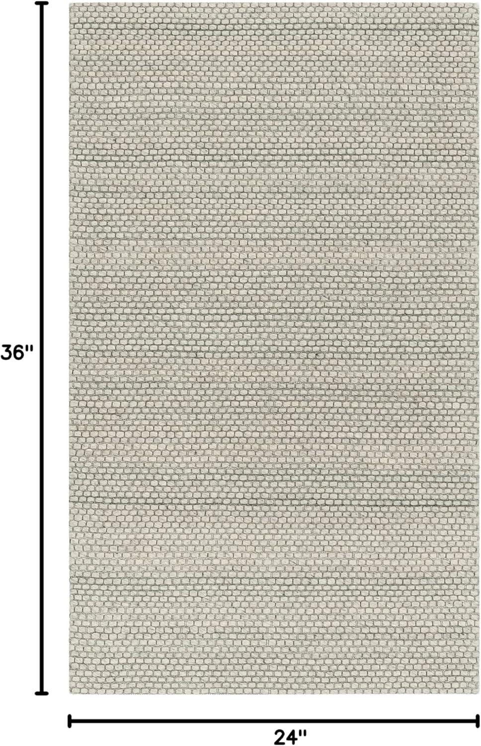 Hand-Tufted Artisan Gray Wool 9' x 12' Rectangular Rug