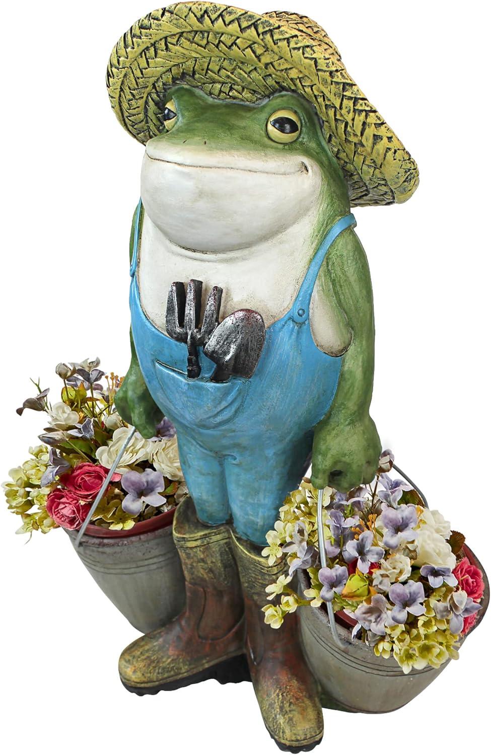 Buckets the Garden Frog Statue