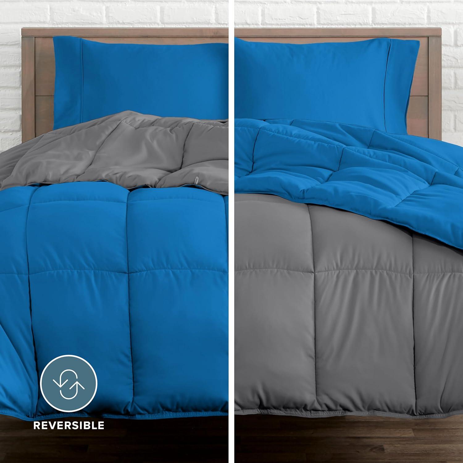 Bare Home 1800 Premium Microfiber Reversible Bed-In-A-Bag
