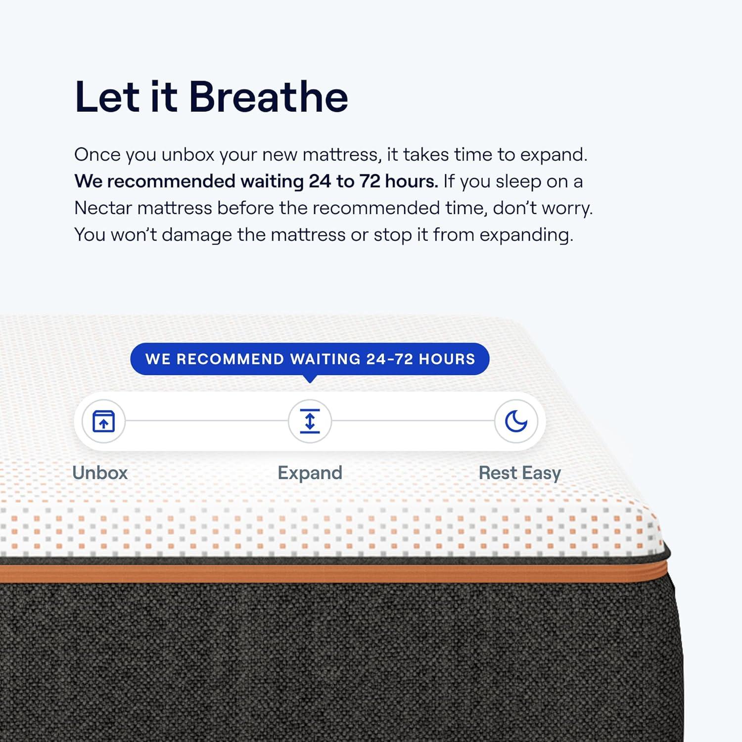 Nectar Premier Copper Hybrid Twin Mattress 14 Inch - Medium Firm Memory Foam - Steel Springs - Dual Action Cooling Technology - 365-Night Trial - Forever Warranty, White