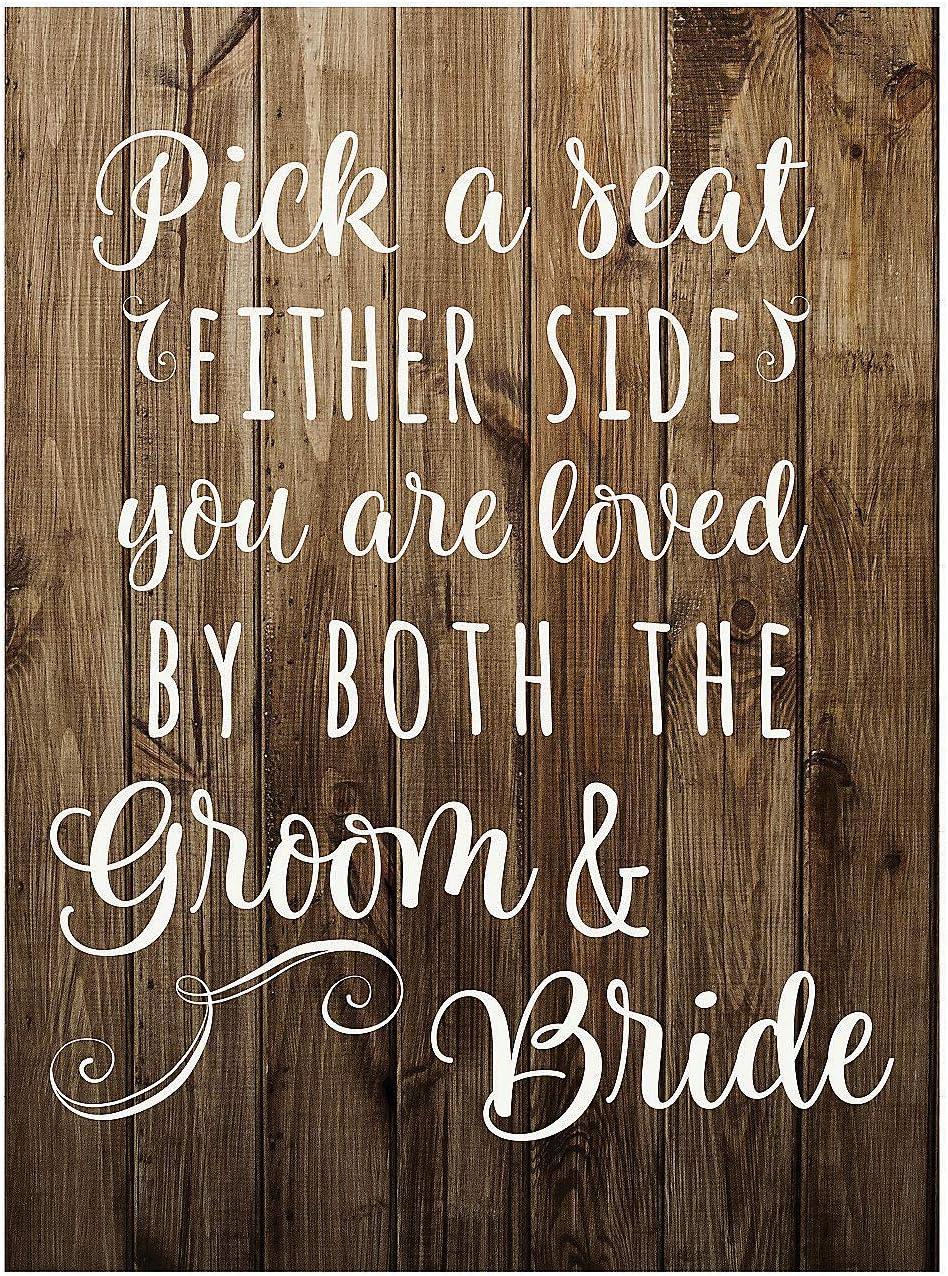 RUSTIC WEDDING CEREMONY SIGN - Party Decor - 1 Piece