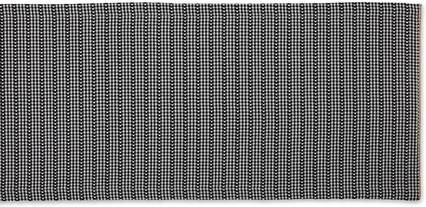 DII Black Farmhouse Gingham Table Runner