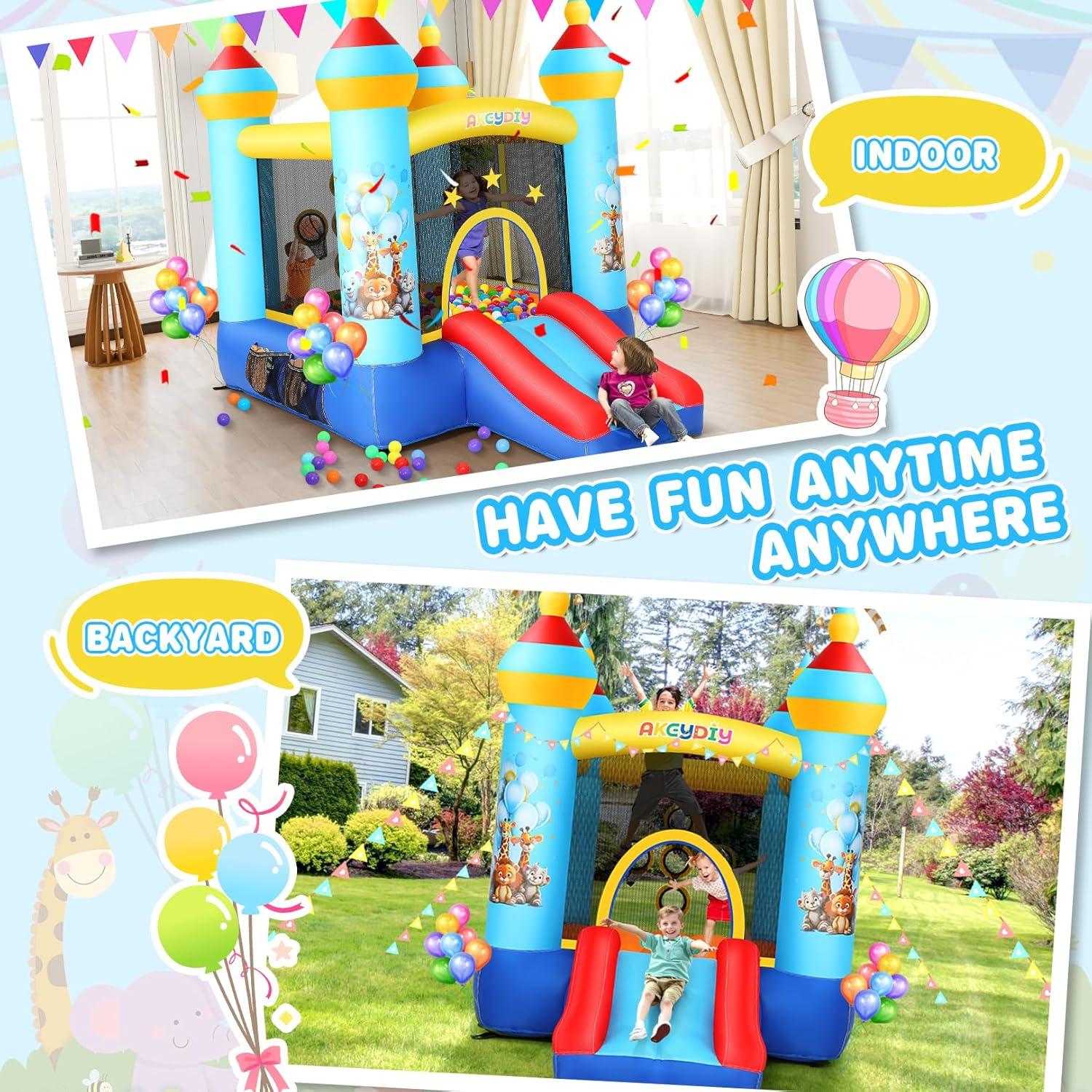 Colorful Inflatable Bouncy Castle with Slide and Games