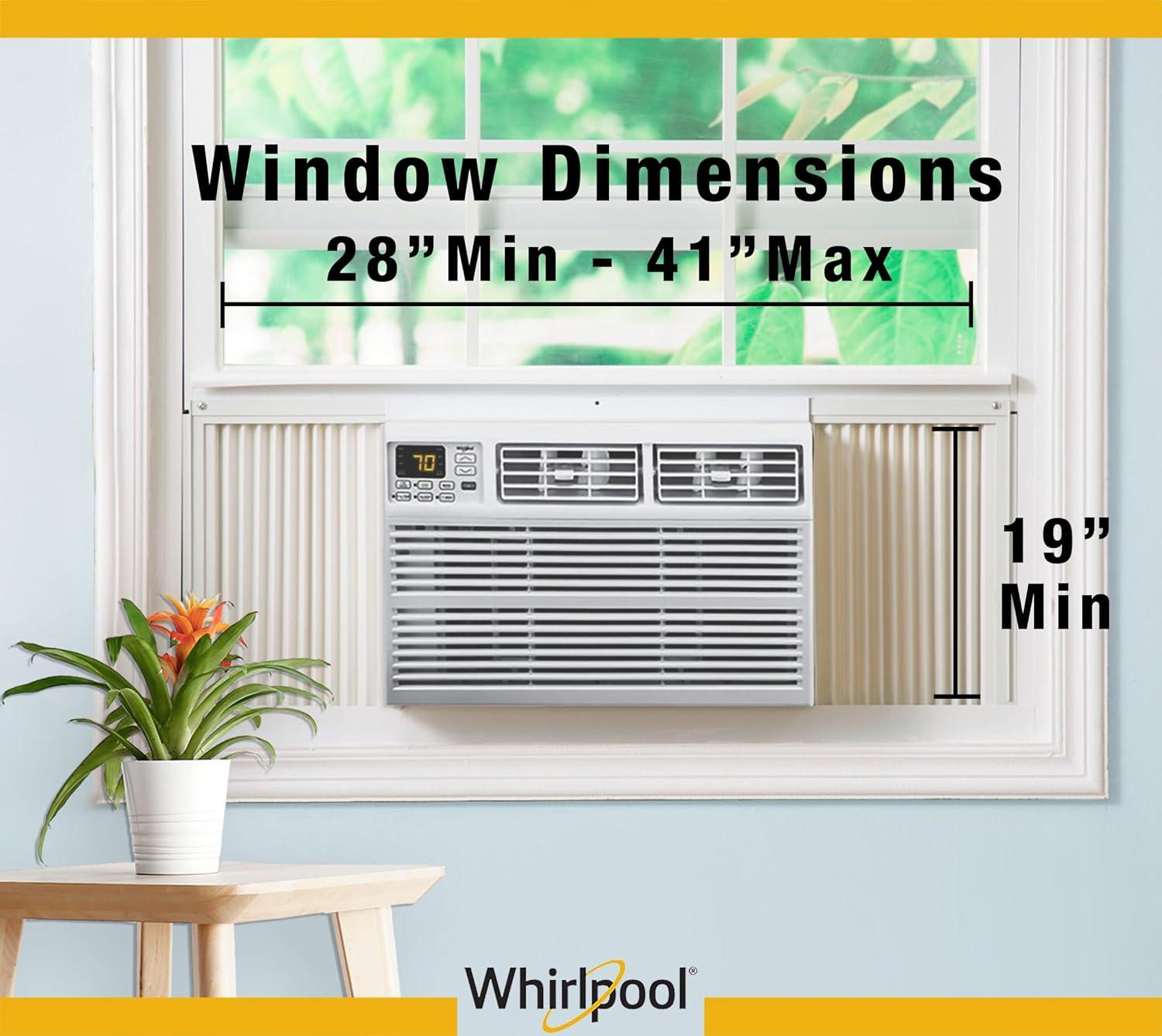 Whirlpool 18,000 BTU 230V Window-Mounted Air Conditioner with Remote Control