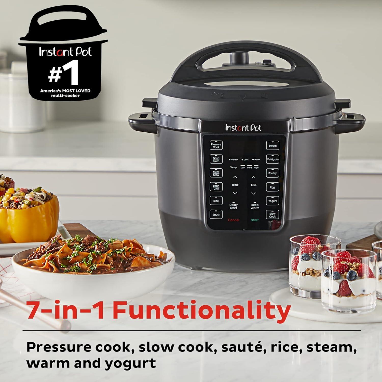 Instant Pot RIO 6qt 7-in-1 Electric Pressure Cooker & Multi-Cooker: Instapot, Slow & Rice Cooker, Stainless Steel