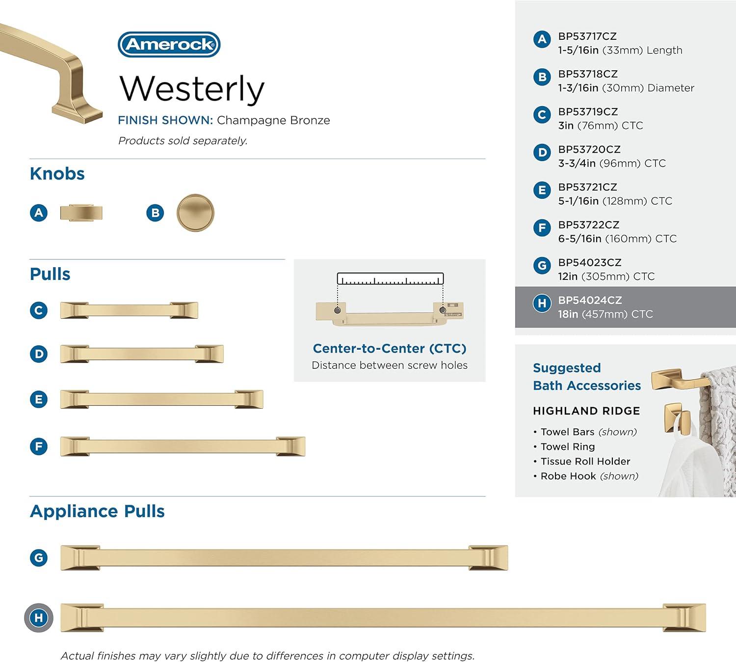 Amerock Westerly Appliance Pull