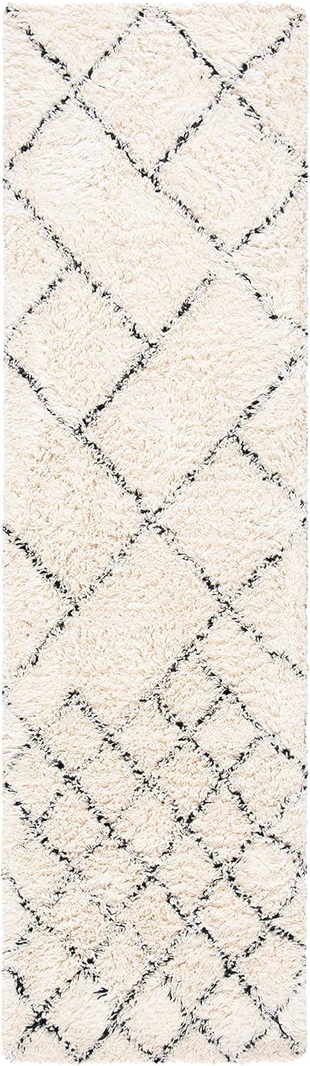 Casablanca CSB914 Hand Tufted Area Rug - Ivory/Black - 8'x10' - Safavieh.