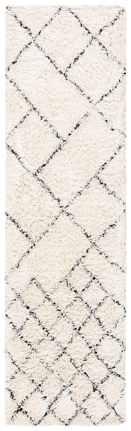 Casablanca CSB914 Hand Tufted Area Rug - Ivory/Black - 8'x10' - Safavieh.