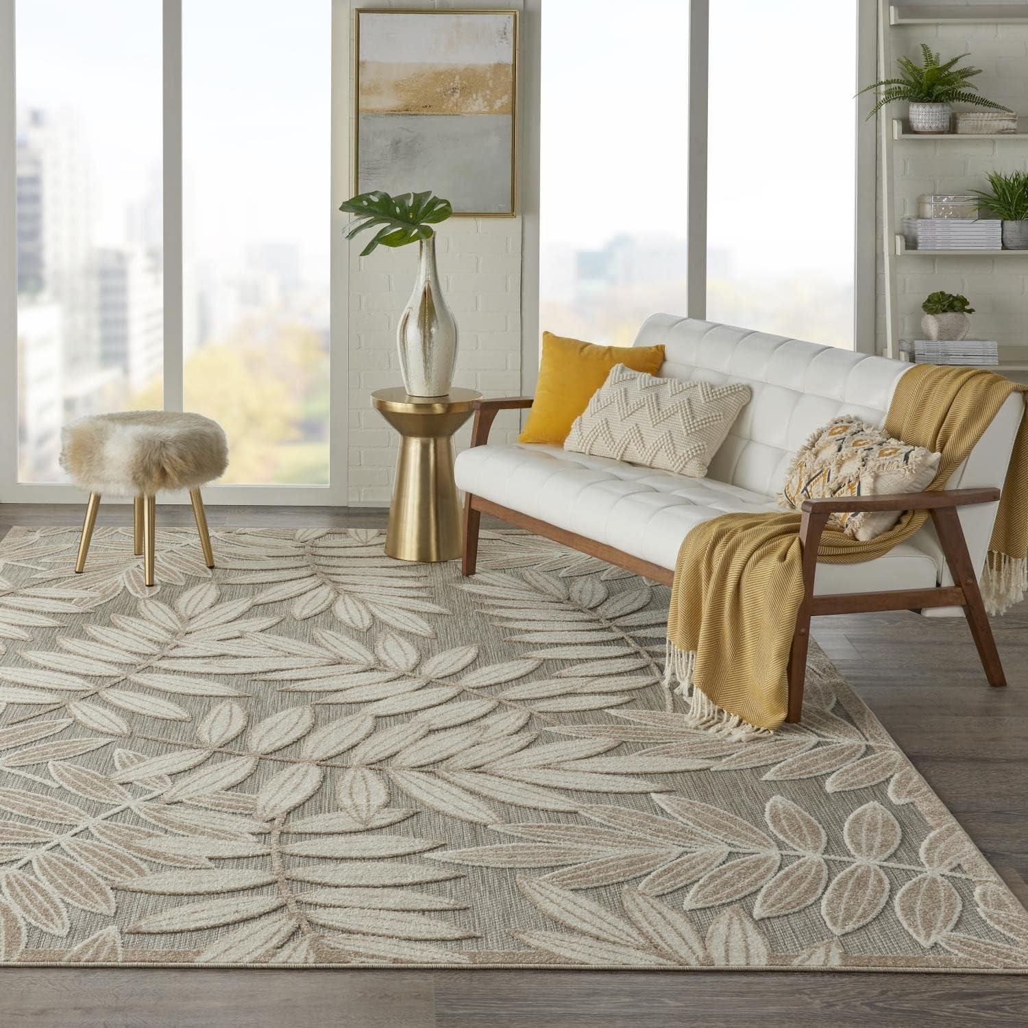 Nourison Aloha Floral Leaf Outdoor Area Rug