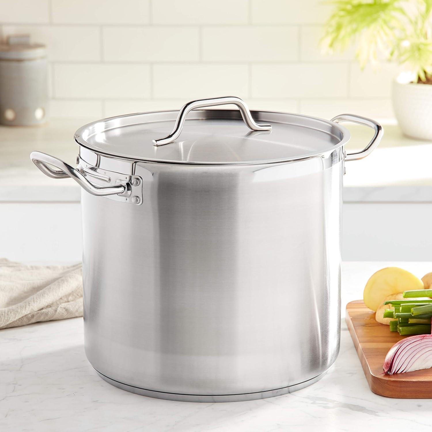 Winco Stock Pot with Cover, Stainless Steel