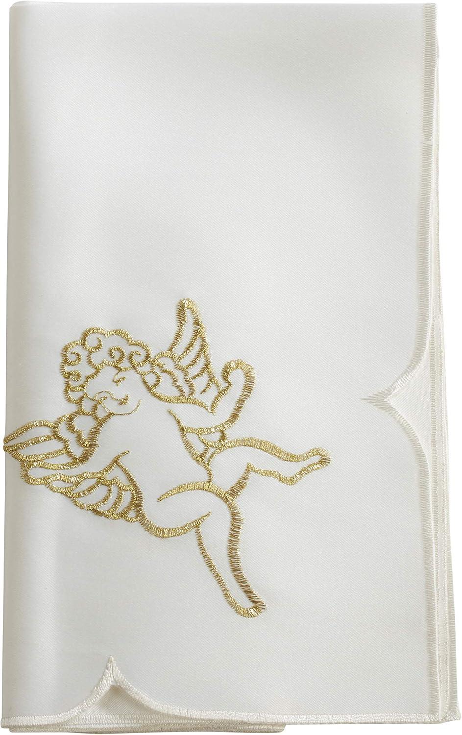 Saro Lifestyle Embroidered Cupid Design Napkin (Set of 4)