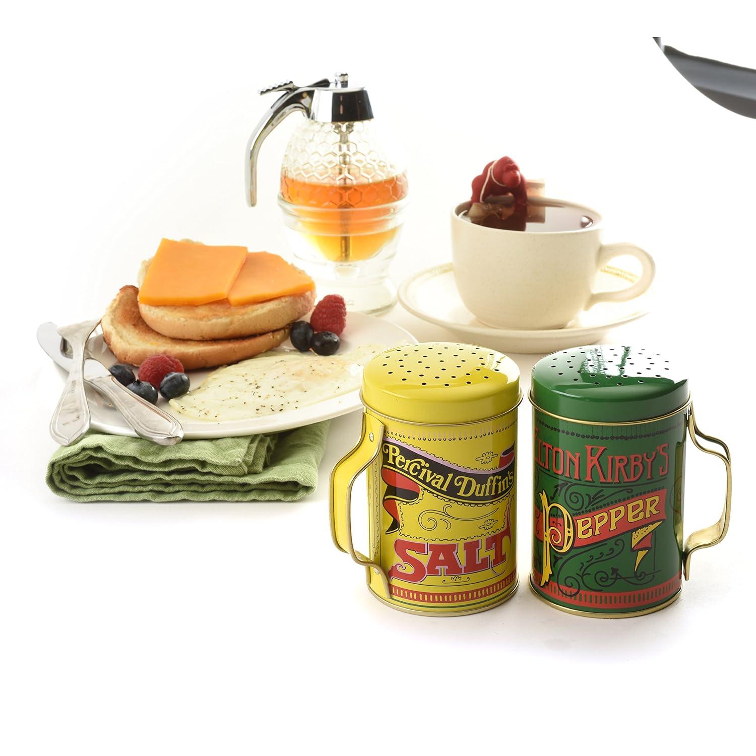 Collections Etc Unique Nostalgia Salt and Pepper Shaker Set Green