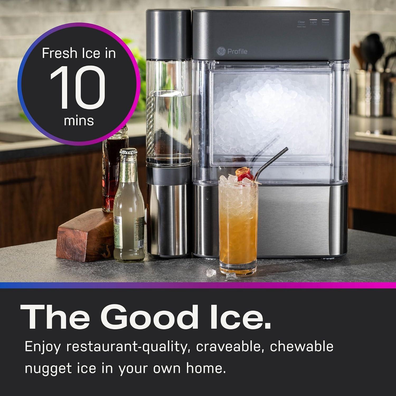 GE Profile Opal 2.0 Ultra Nugget Ice Maker in Stainless Steel