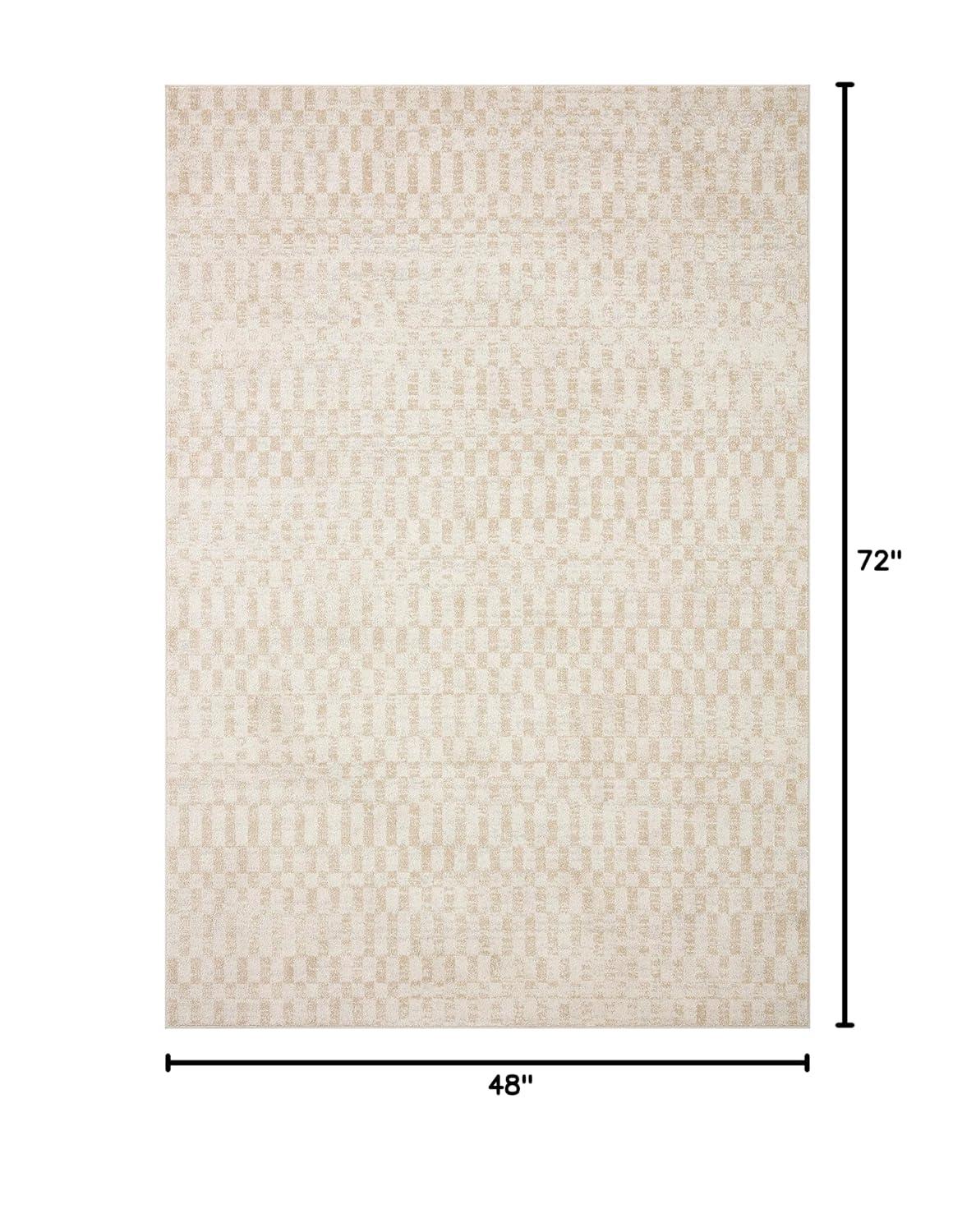 Loloi II Kamala Ivory / Natural 4'-0" x 6'-0" Accent Rug