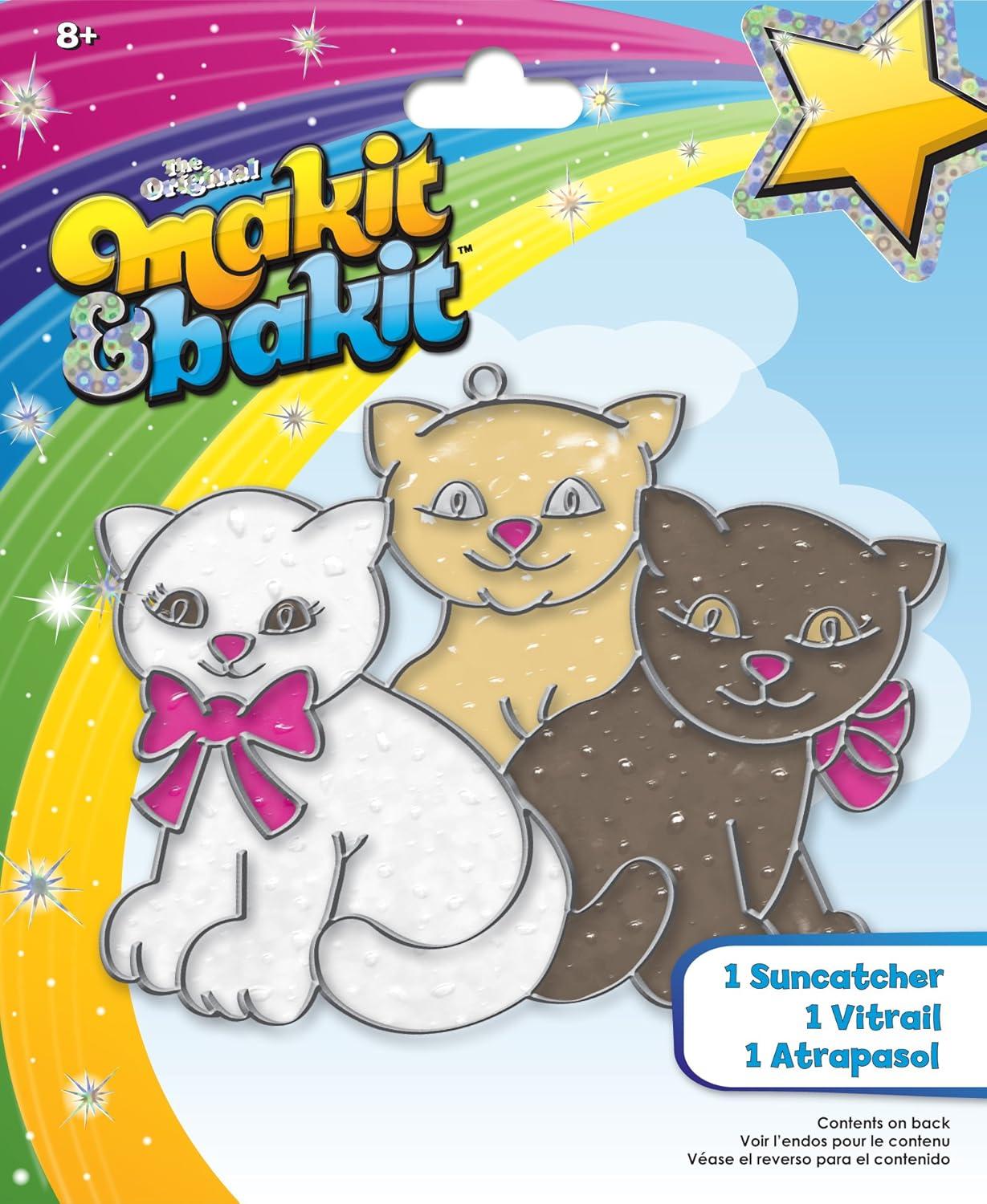 Colorbok Makit Bakit Glitter Suncatcher Kittens