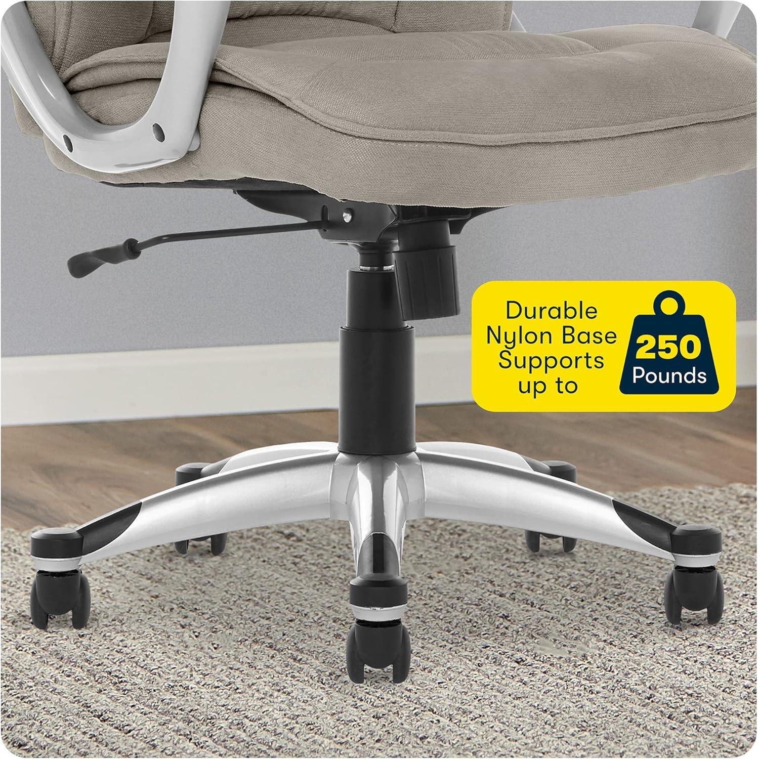 Serta Hannah Executive Ergonomic Office Chair with Lumbar Support and Pillowed Headrest