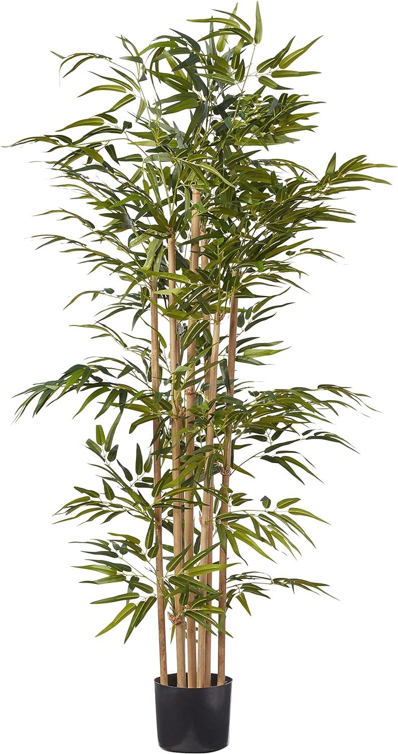 Elegant 64" Silk Bamboo Potted Floor Plant for Outdoor Ambiance
