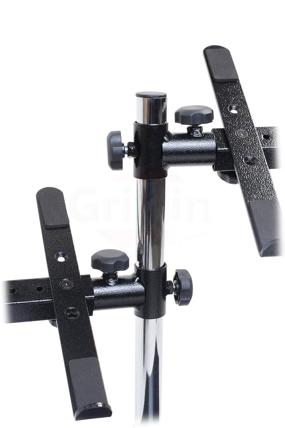 Fat Toad Adjustable Height Dual Laptop Electronic Stand with Arm Mounts, Black