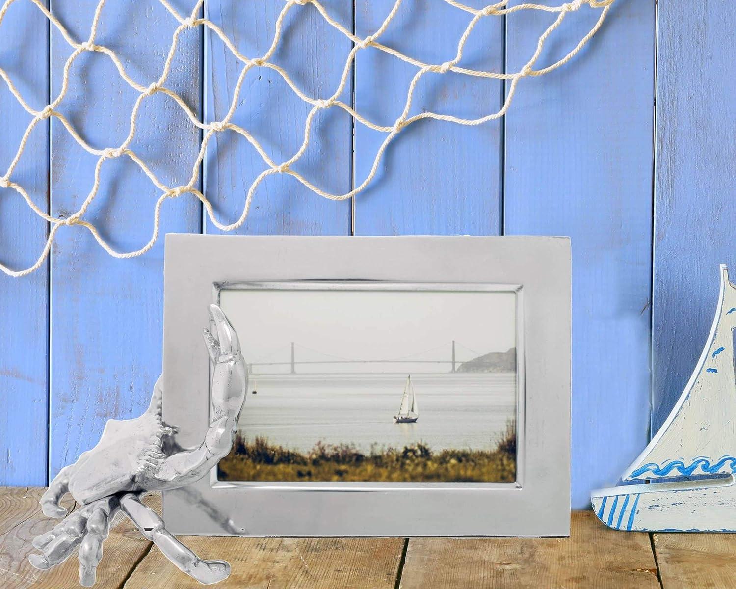Arthur Court Designs Coastal Silver Metal Embossed Picture Frame