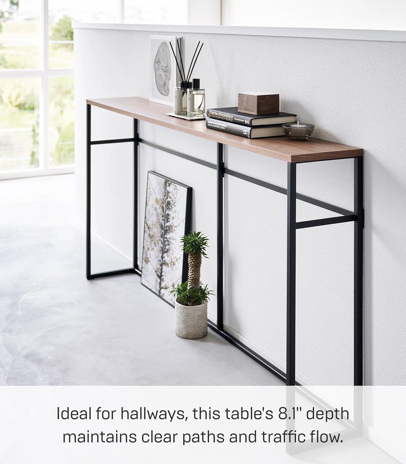 Yamazaki Home Long Console Table - Two Styles, Steel, Open, Holds 11 Lbs