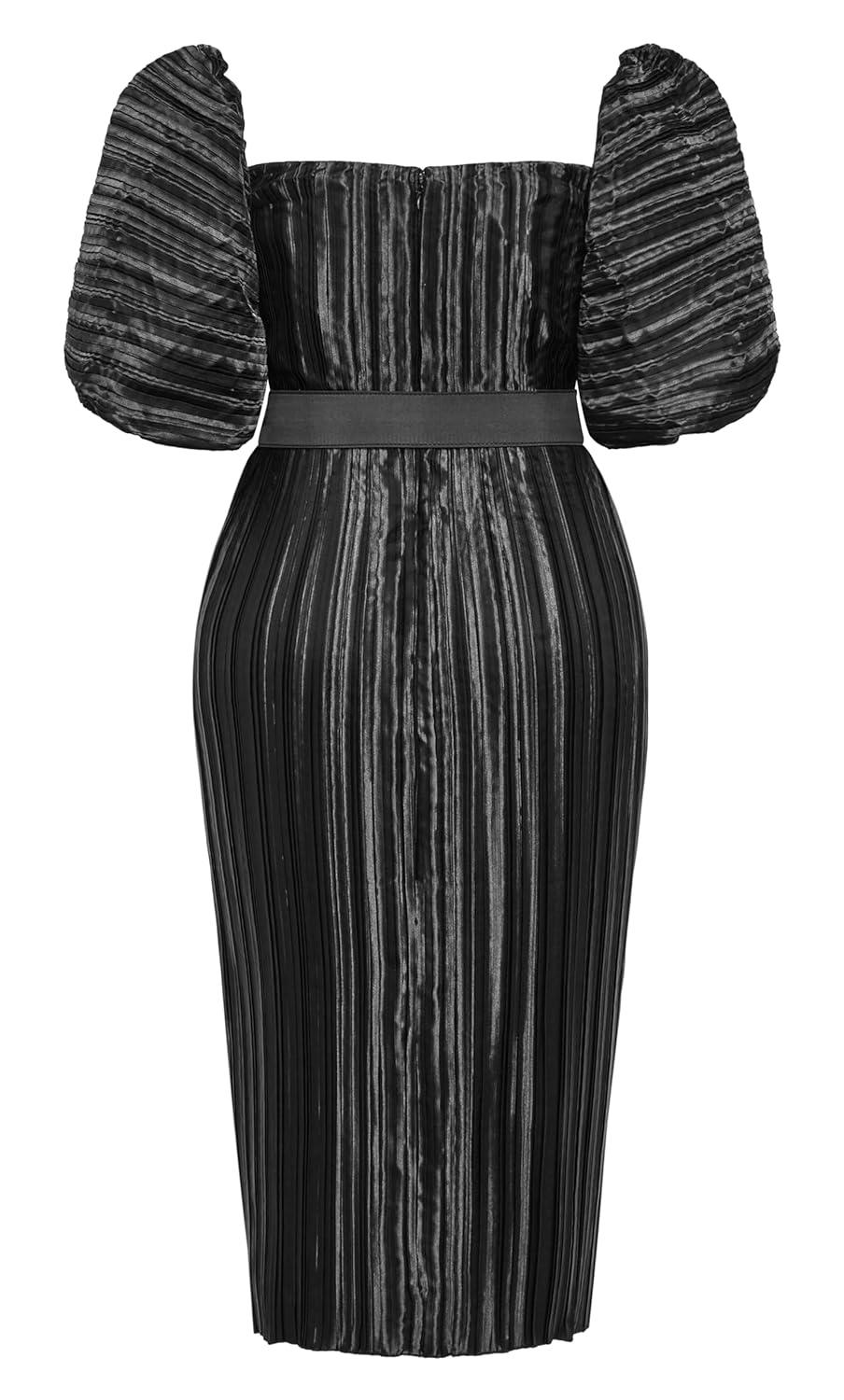 CITY CHIC | Women's Plus Size Krista Pleat Dress - black - 16W