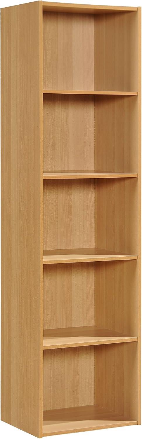 Hodedah 12 x 16 x 60 Inch 5 Shelf Bookcase and Office Organizer Solution for Living Room, Bedroom, Office, or Nursery