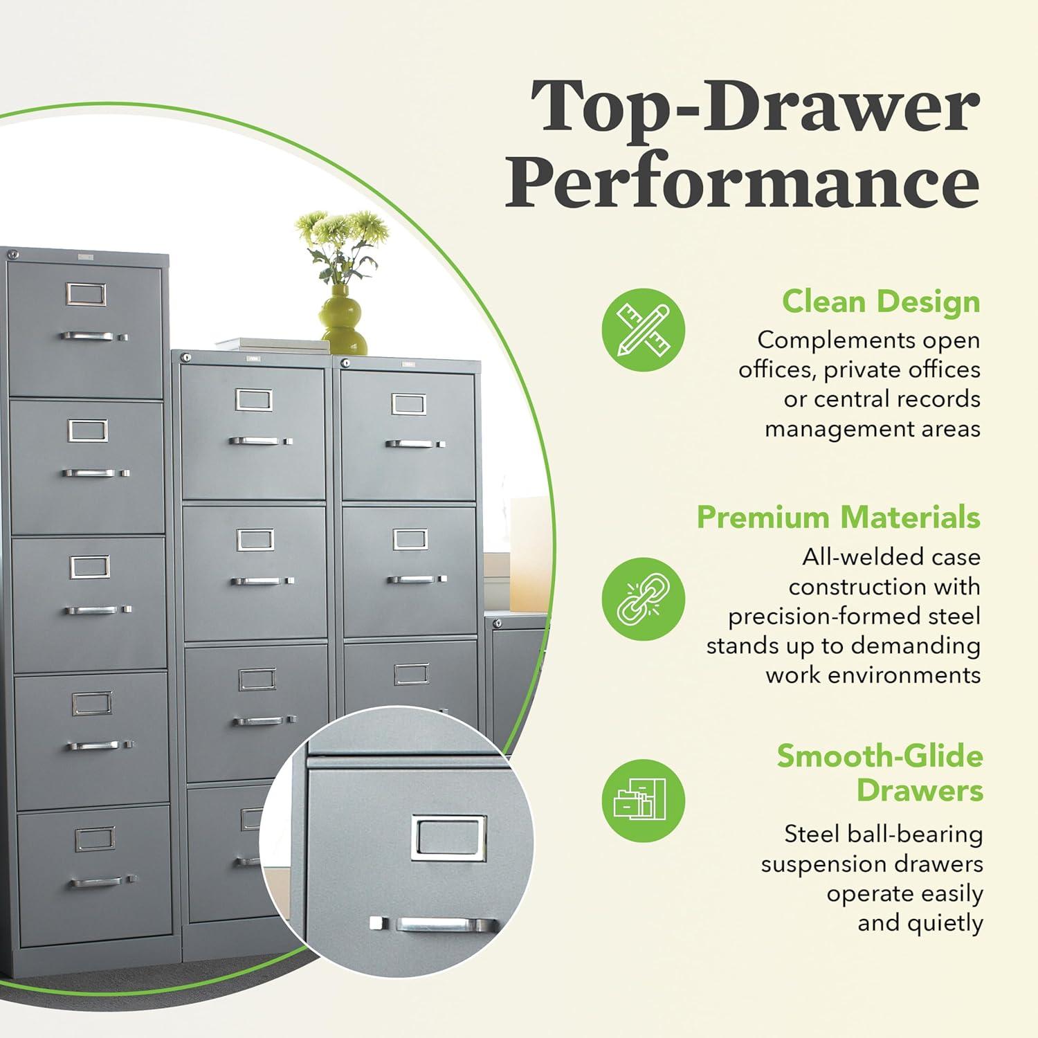 HON 310 Series 5-Drawer Vertical Filing Cabinet