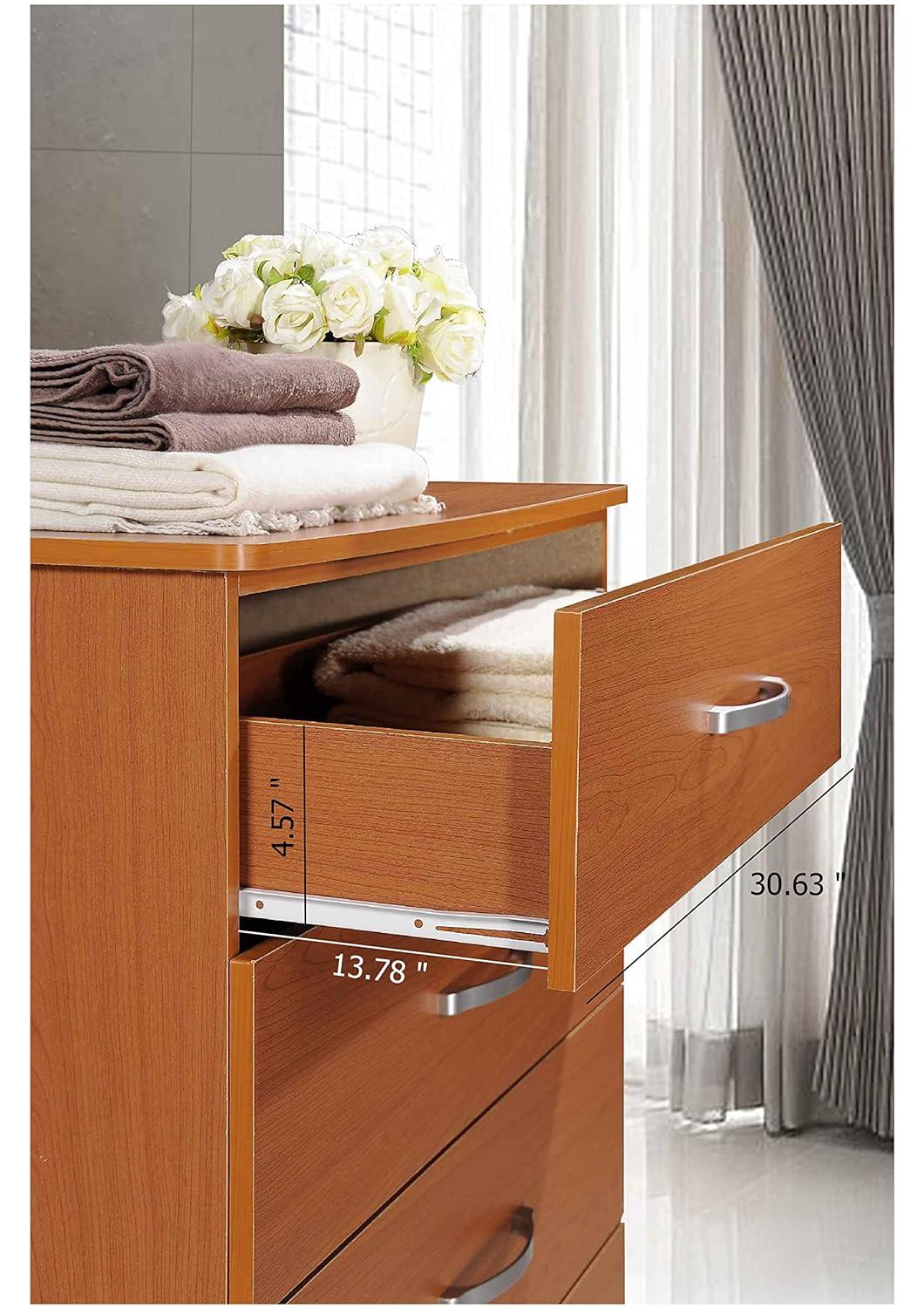 Hodedah 5-Drawer Chest in Cherry