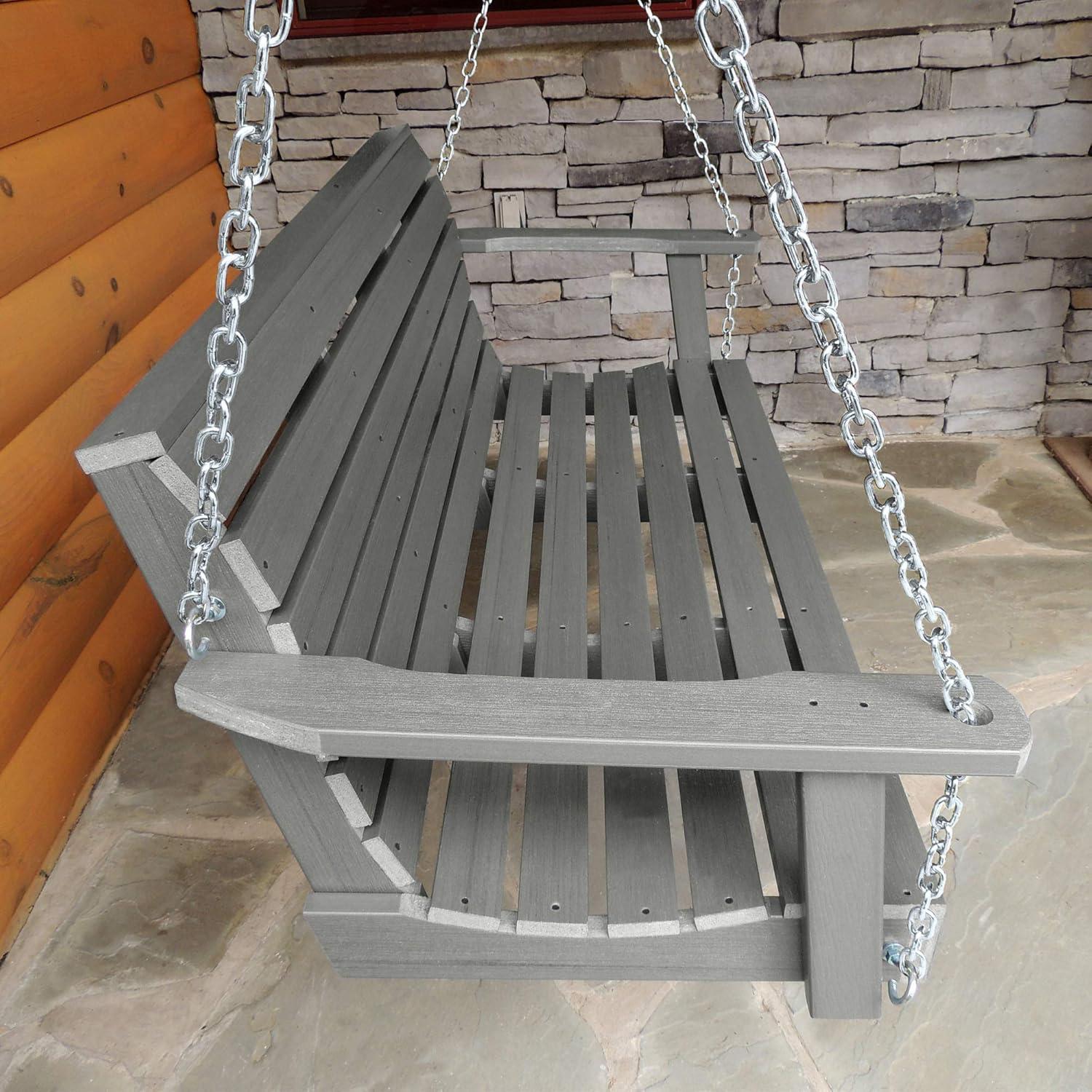 Weatherly 4ft Coastal Teak Recycled Plastic Porch Swing