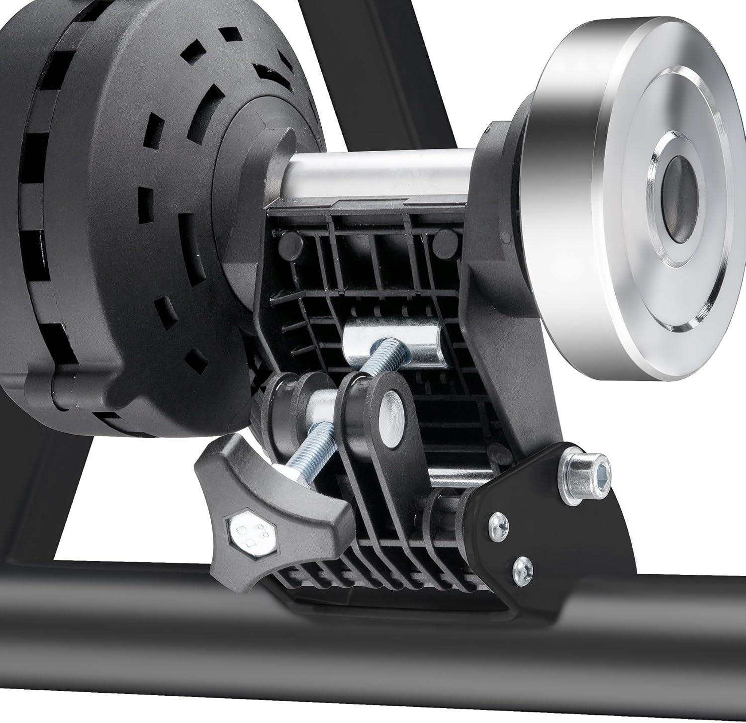 Exercise Bike Trainer - Indoor Bicycle Training Stand With Quiet 5-Level Magnetic Resistance and Front Wheel Riser Block by Bike Lane