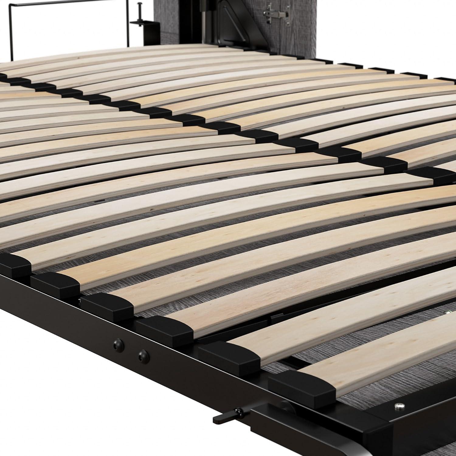 Mercury Row® Armiead Murphy Bed with Shelves and Pull-Out out Dewsk