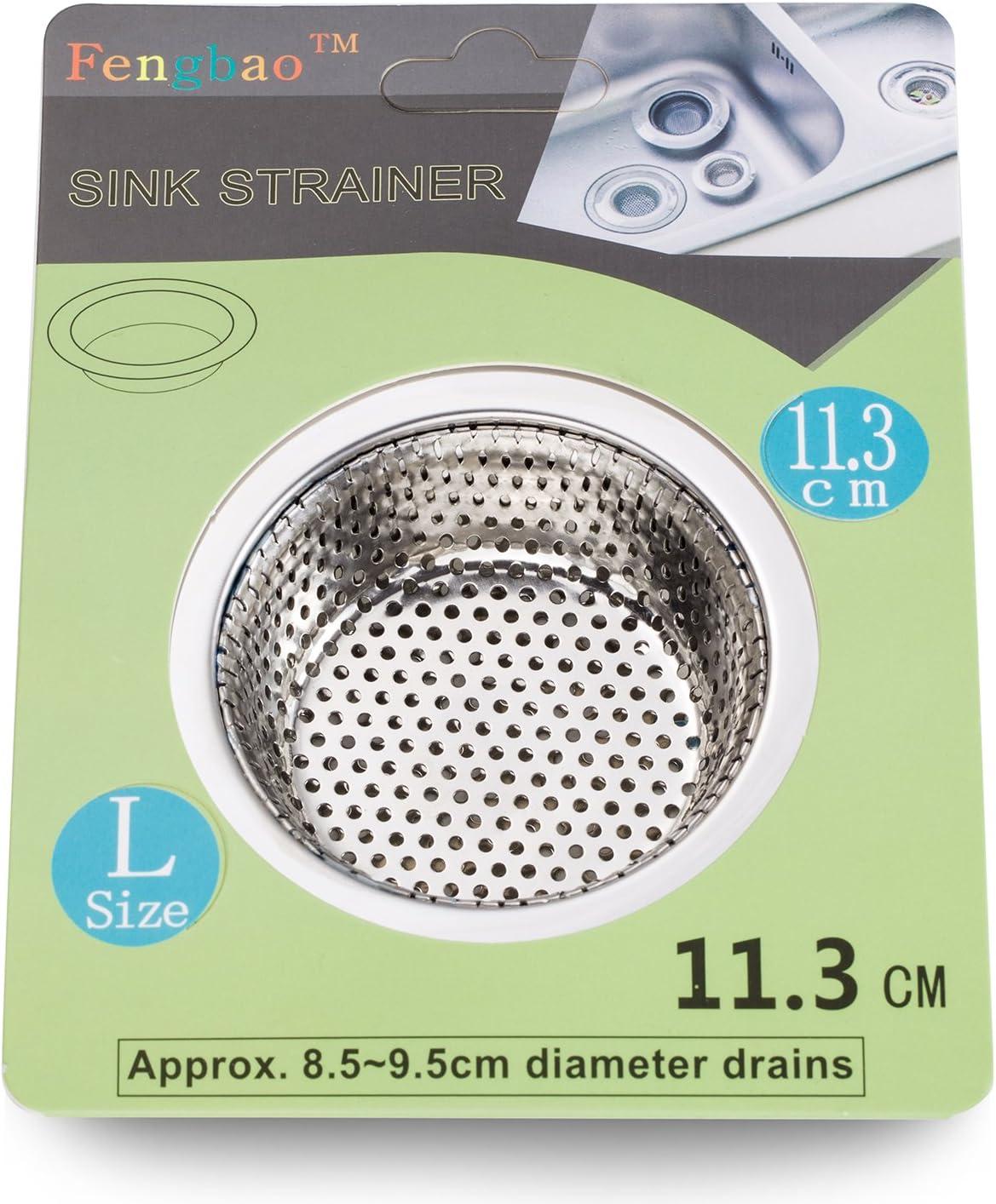 Everenty Kitchen Sink Strainer Basket Stainless Steel Sink Drain Filter Kitchen Tools and Gadgets Large Wide Rim 4.5 Inch Diameter?2 PCS?