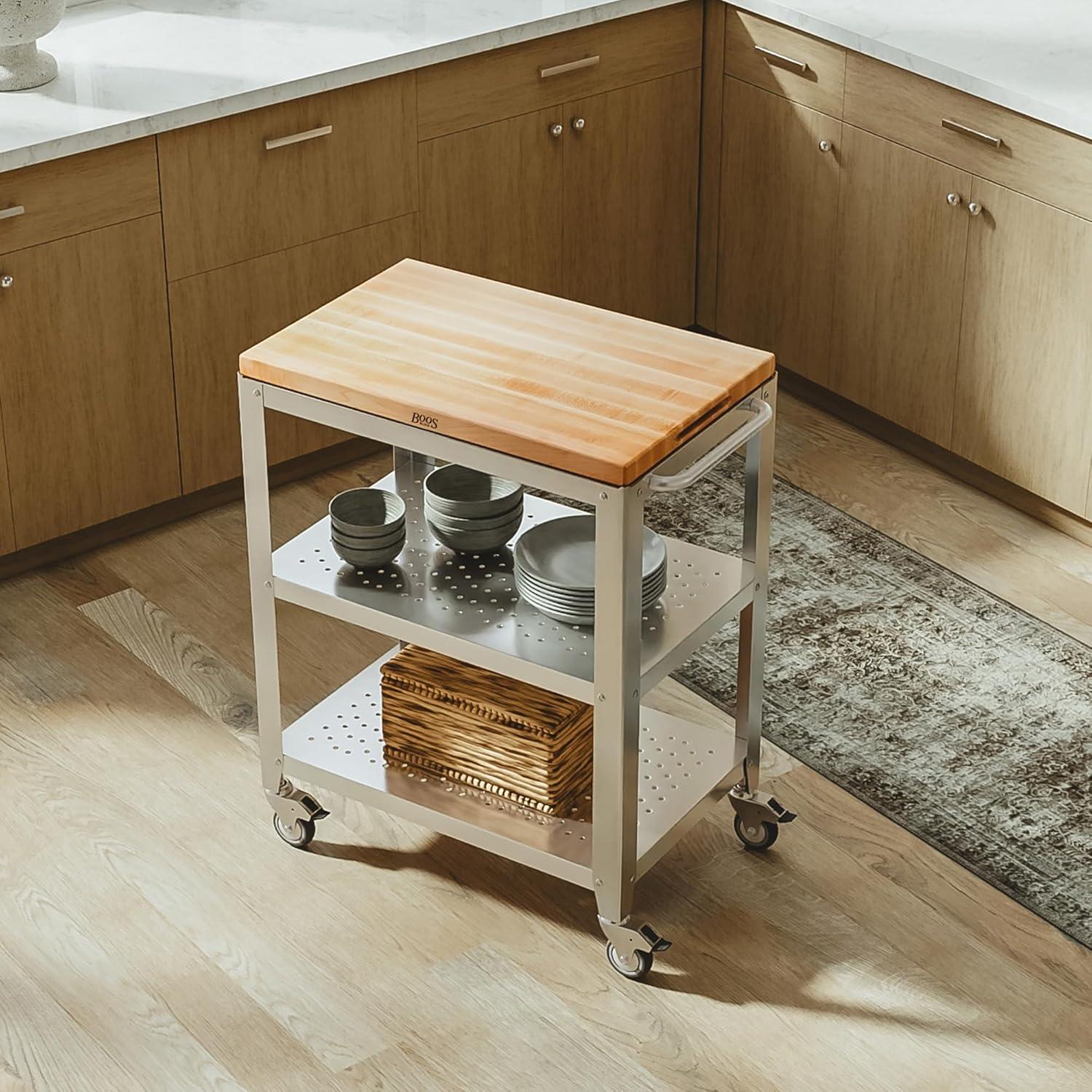 John Boos Cucina John Boos BBQ Collection Reversible Wood Cutting Board w/Juice Groove, Maple