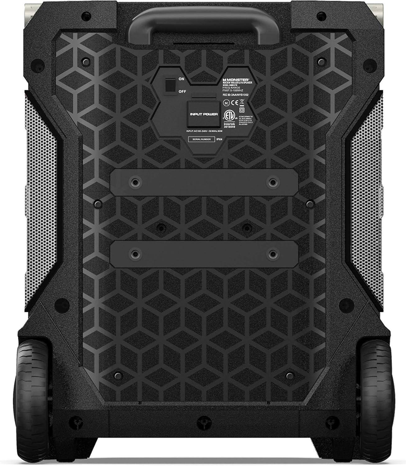 Monster MNRR270 Rockin' Roller 270 Portable Indoor/Outdoor Wireless Speaker - Black