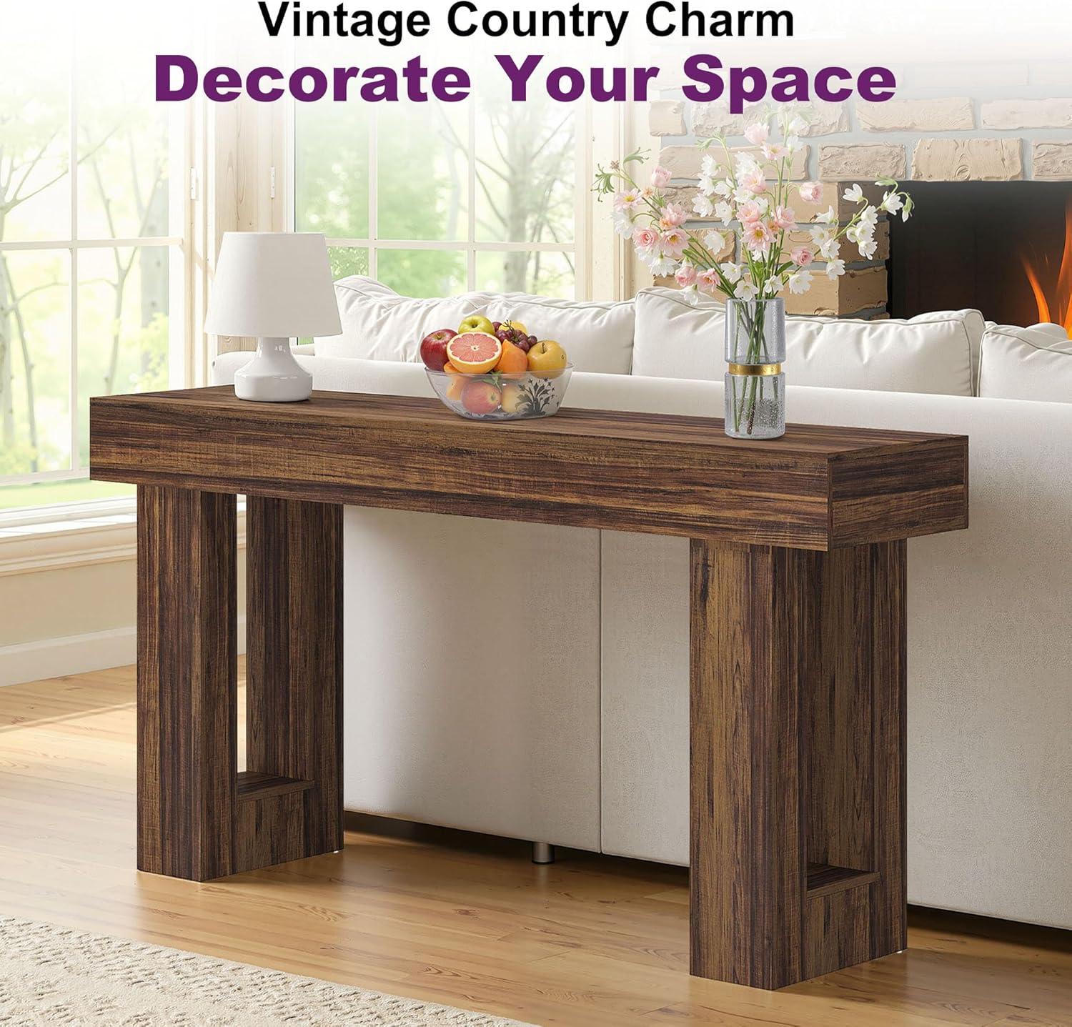 Millwood Pines 63 Inch Long Console Table Farmhouse Sofa Table