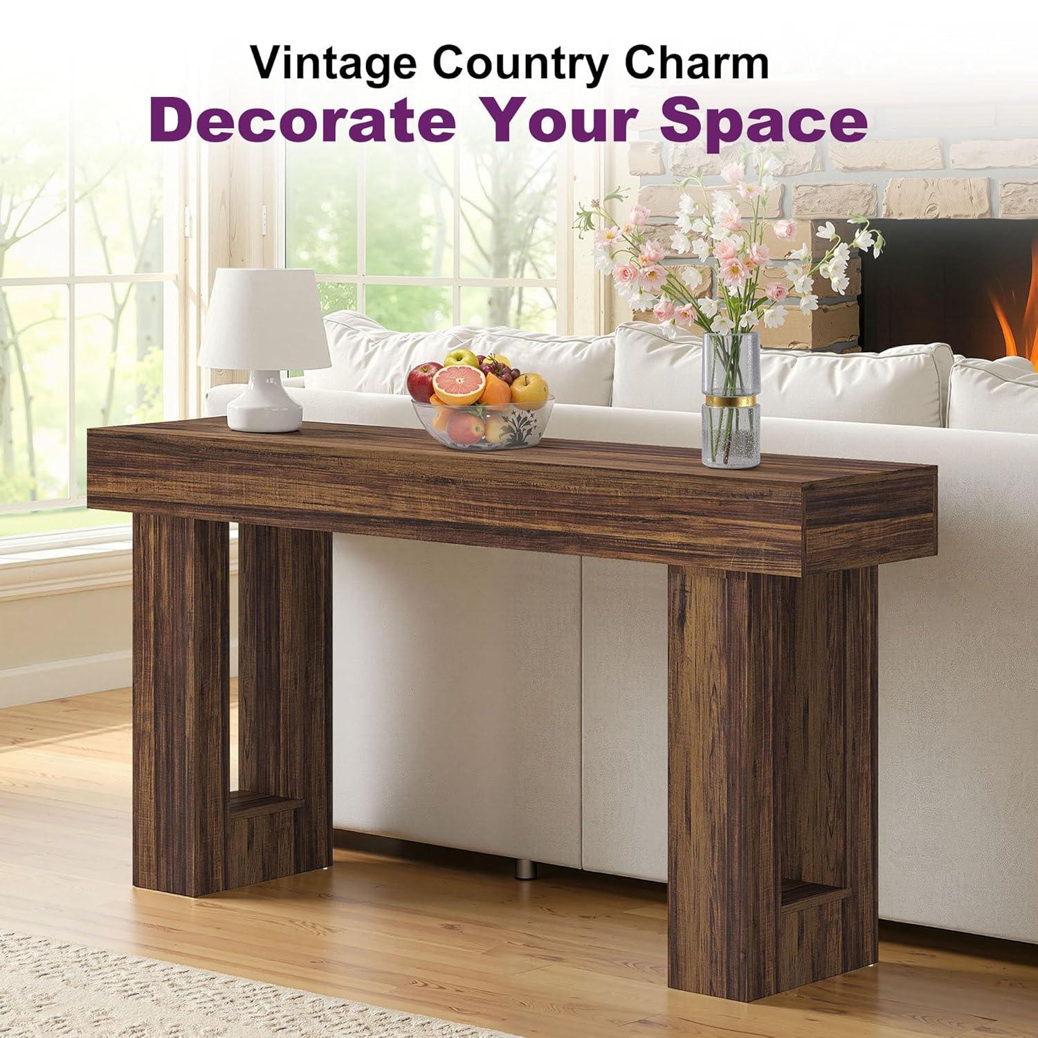 Millwood Pines 63 Inch Long Console Table Farmhouse Sofa Table